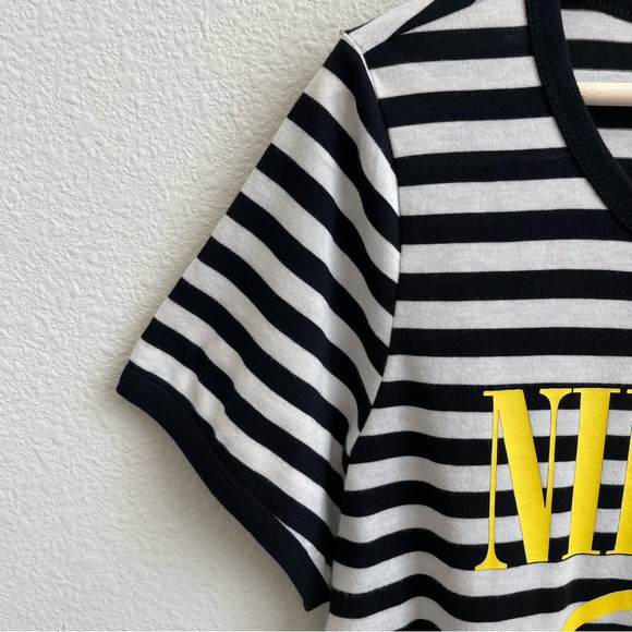 TORRID Black White Striped Yellow Nirvana Classic Fit Ringer Graphic Band Tee - Picture 8 of 11
